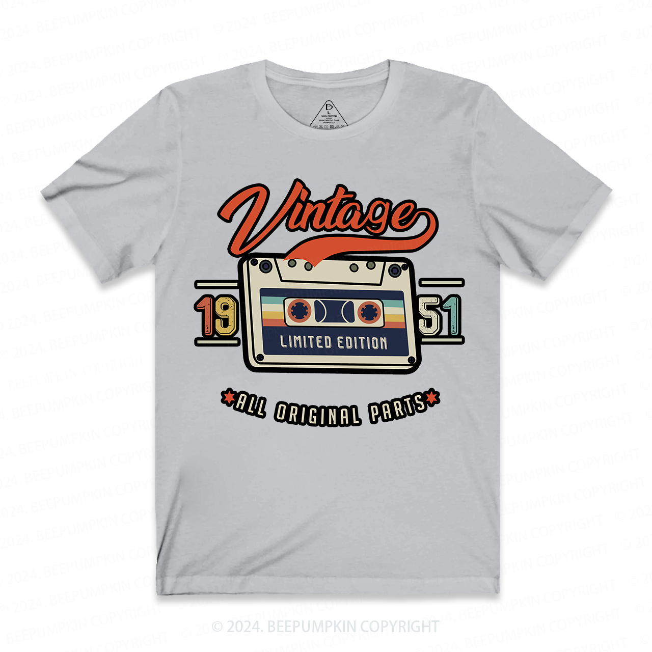All Original Parts Custom Year Grandpa Shirt