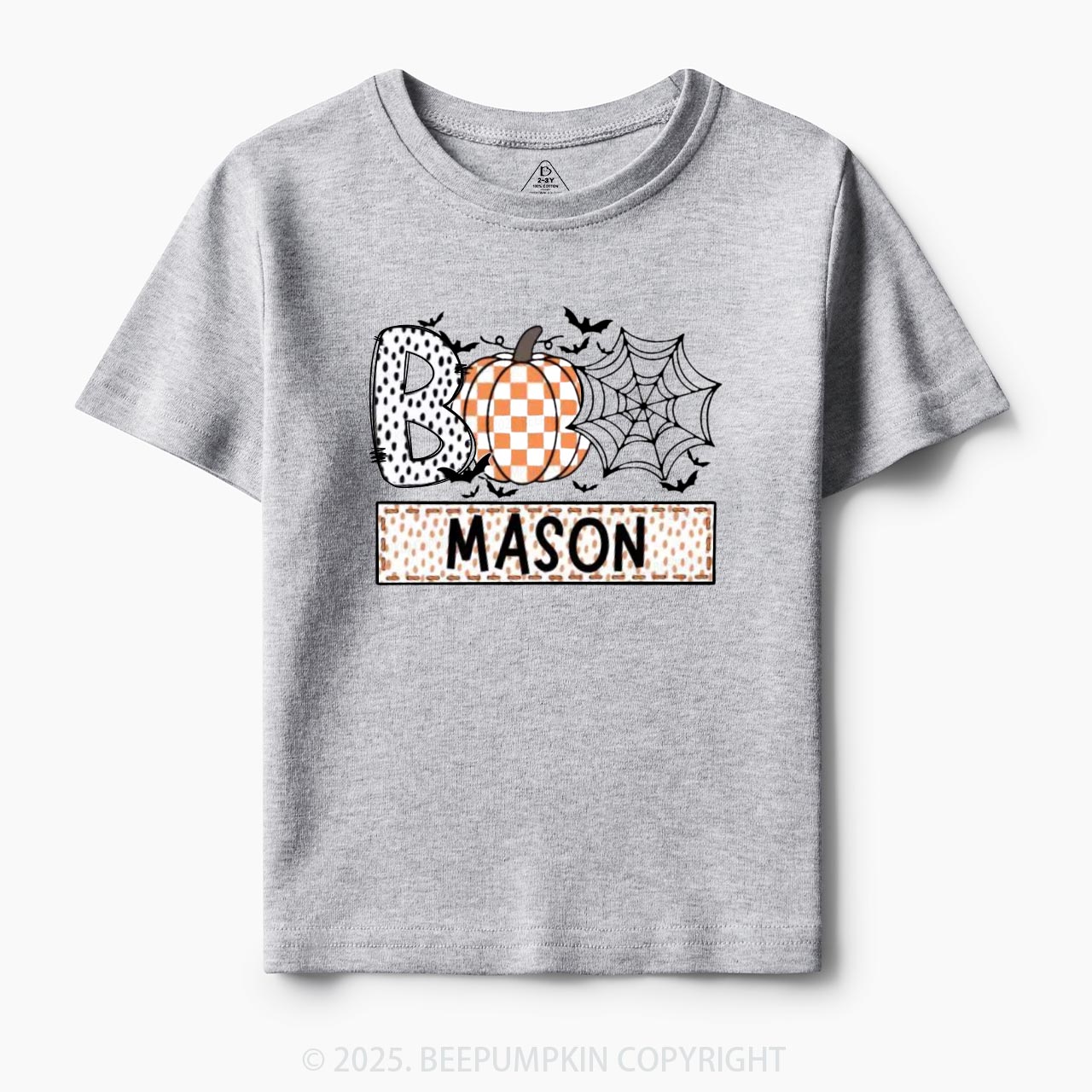 Personalized Name Halloween Trick or Treat Toddler & Kid's Tees Beepumpkin