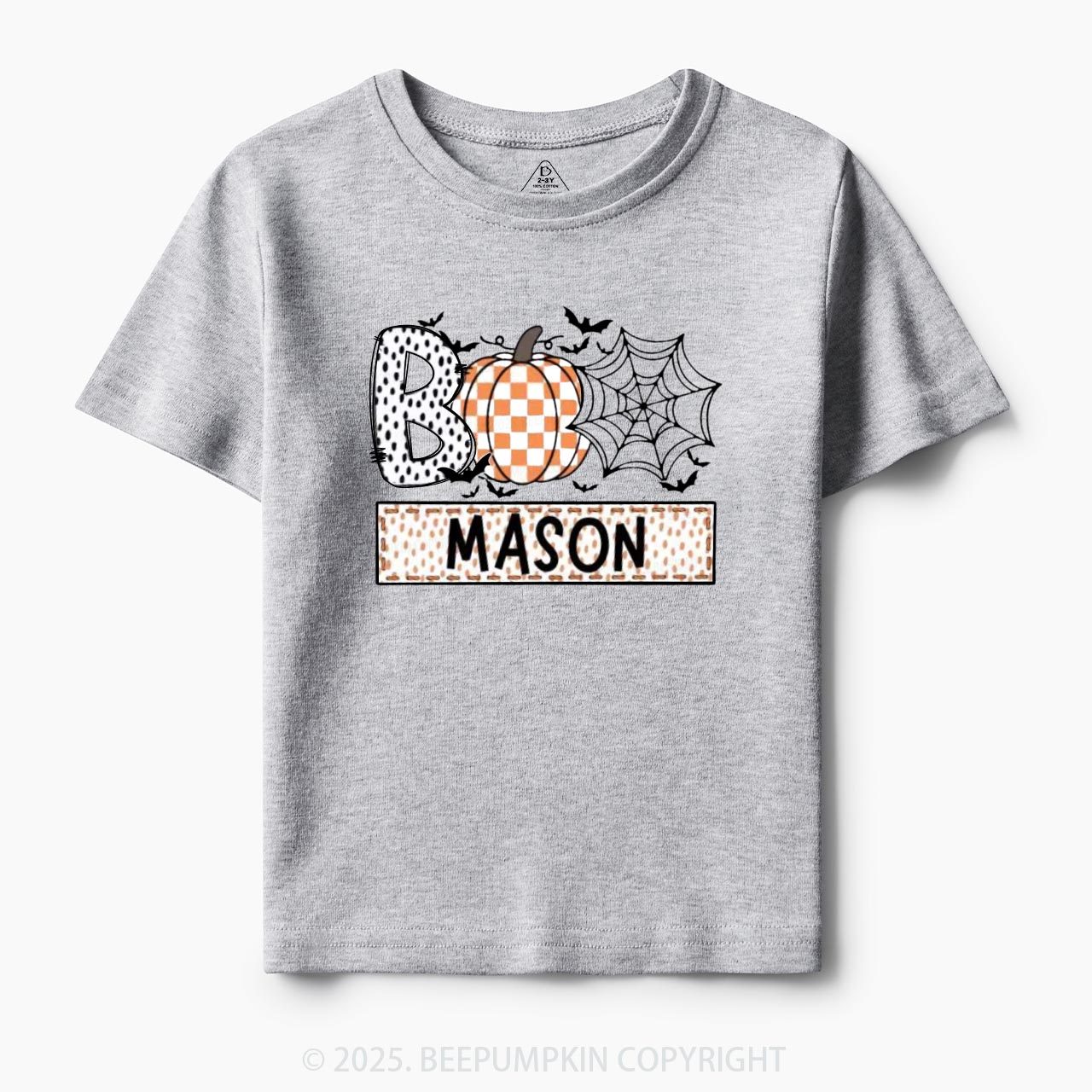 Personalized Name Halloween Trick or Treat Toddler & Kid's Tees Beepumpkin