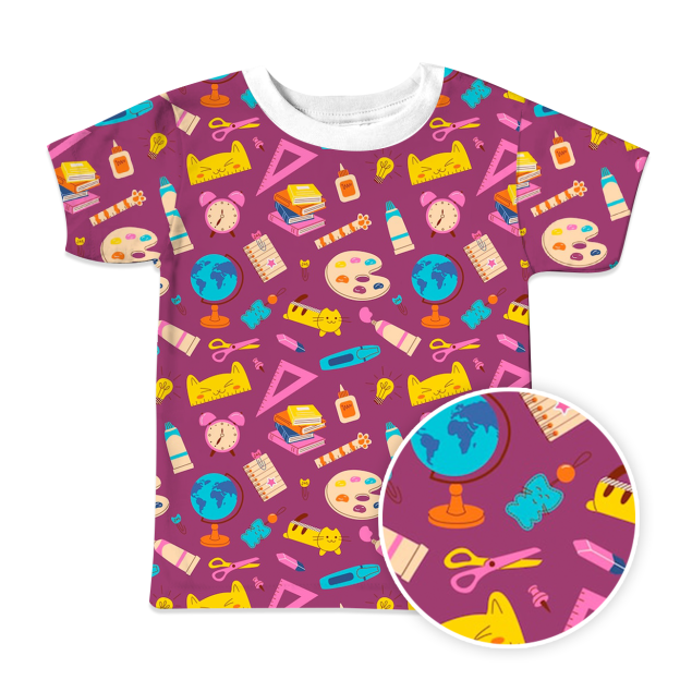 Back To School Stationery All Over Print Kids Tees