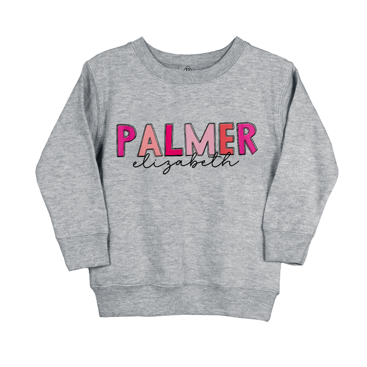 Personalized Pink Name Kids Sweatshirt