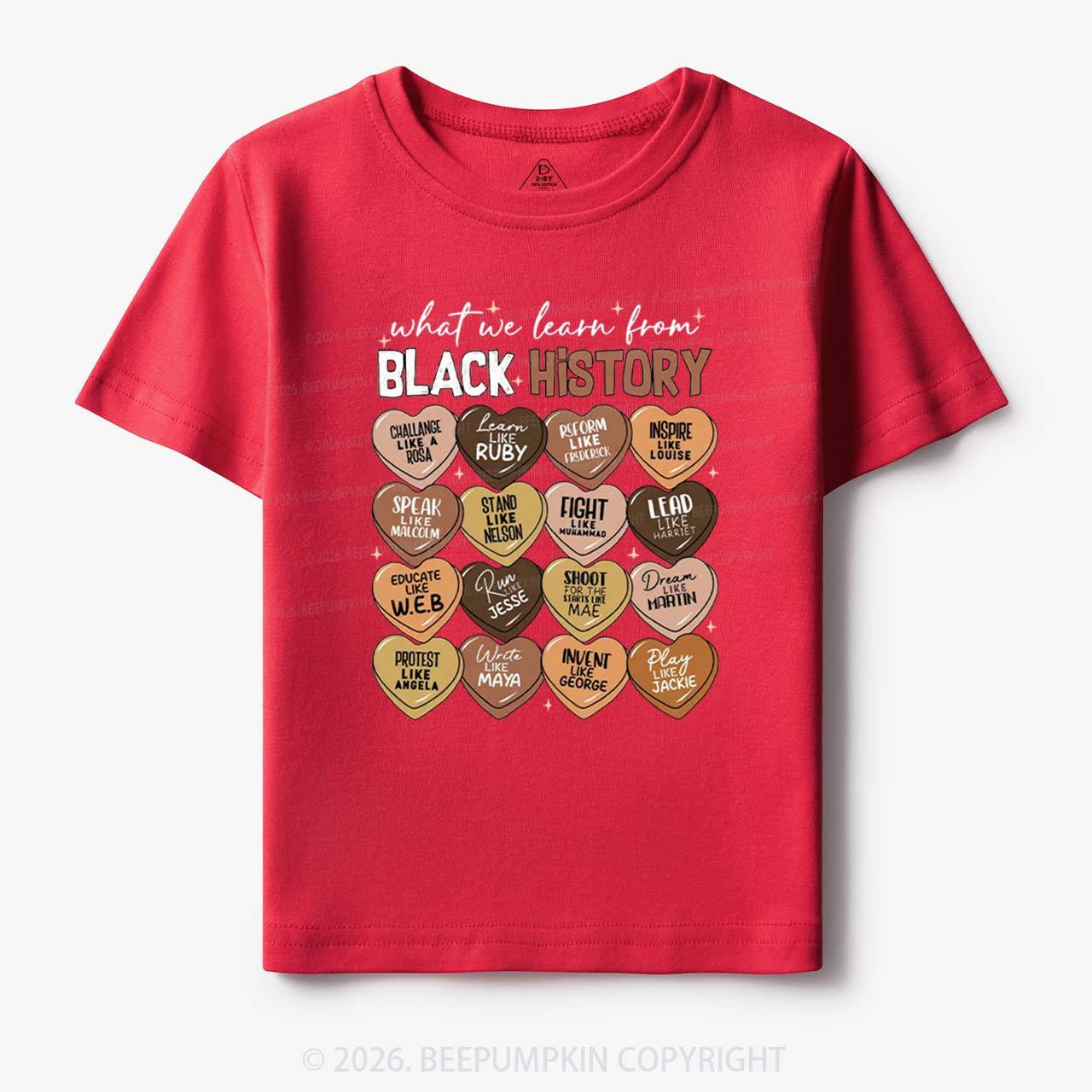 What We Learn From Black History Month Toddler&Kid's Tees Beepumpkin