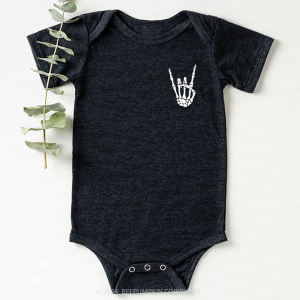 Image of Rock on Bones Bodysuit For Baby 8