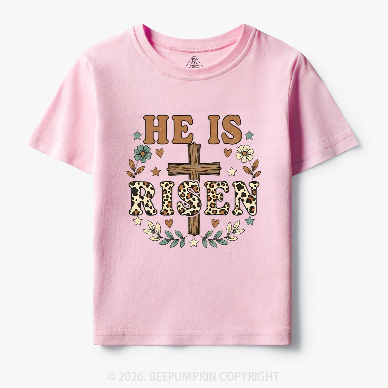 Wild Faith Leopard Cross Toddler&Kids Tees