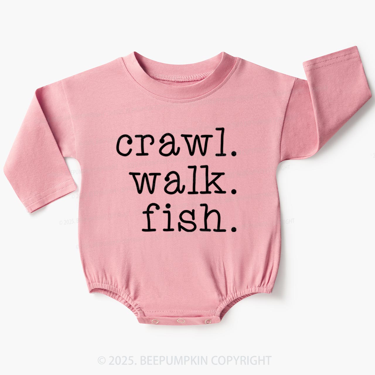 Crawl Walk Fish Baby Bubble Romper Beepumpkin