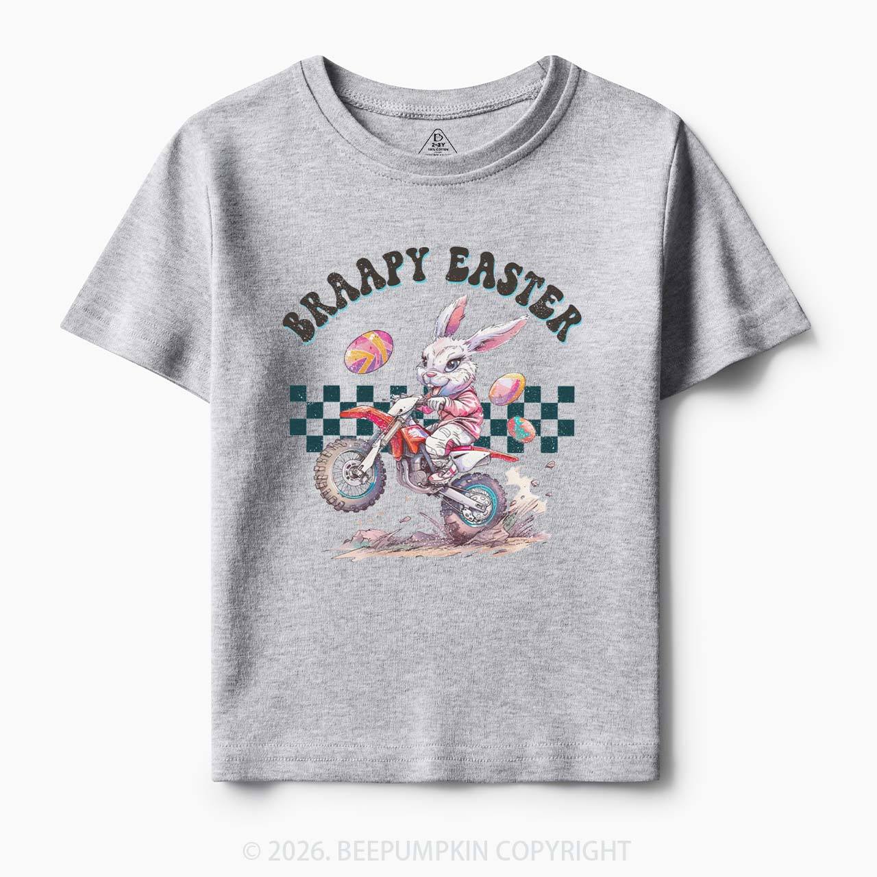 Braapy Easter Dirt Bike Toddler&Kid's Tees