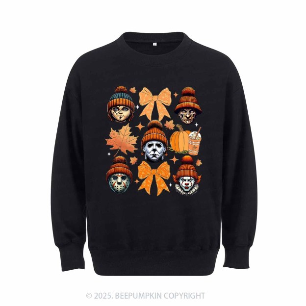 Fall Vibes Horror Sweatshirt Beepumpkin