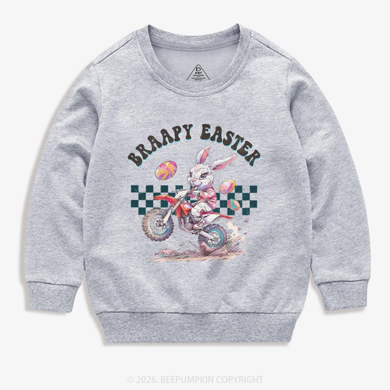 Braapy Easter Dirt Bike Kid's Sweatshirt