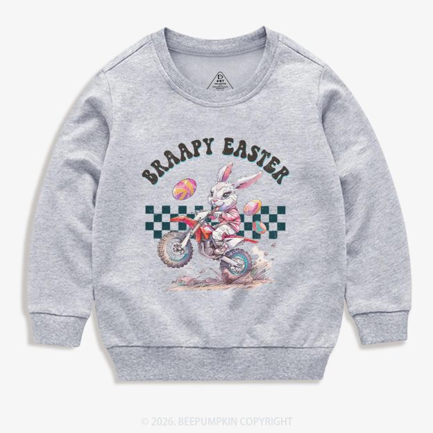 Braapy Easter Dirt Bike Kid's Sweatshirt