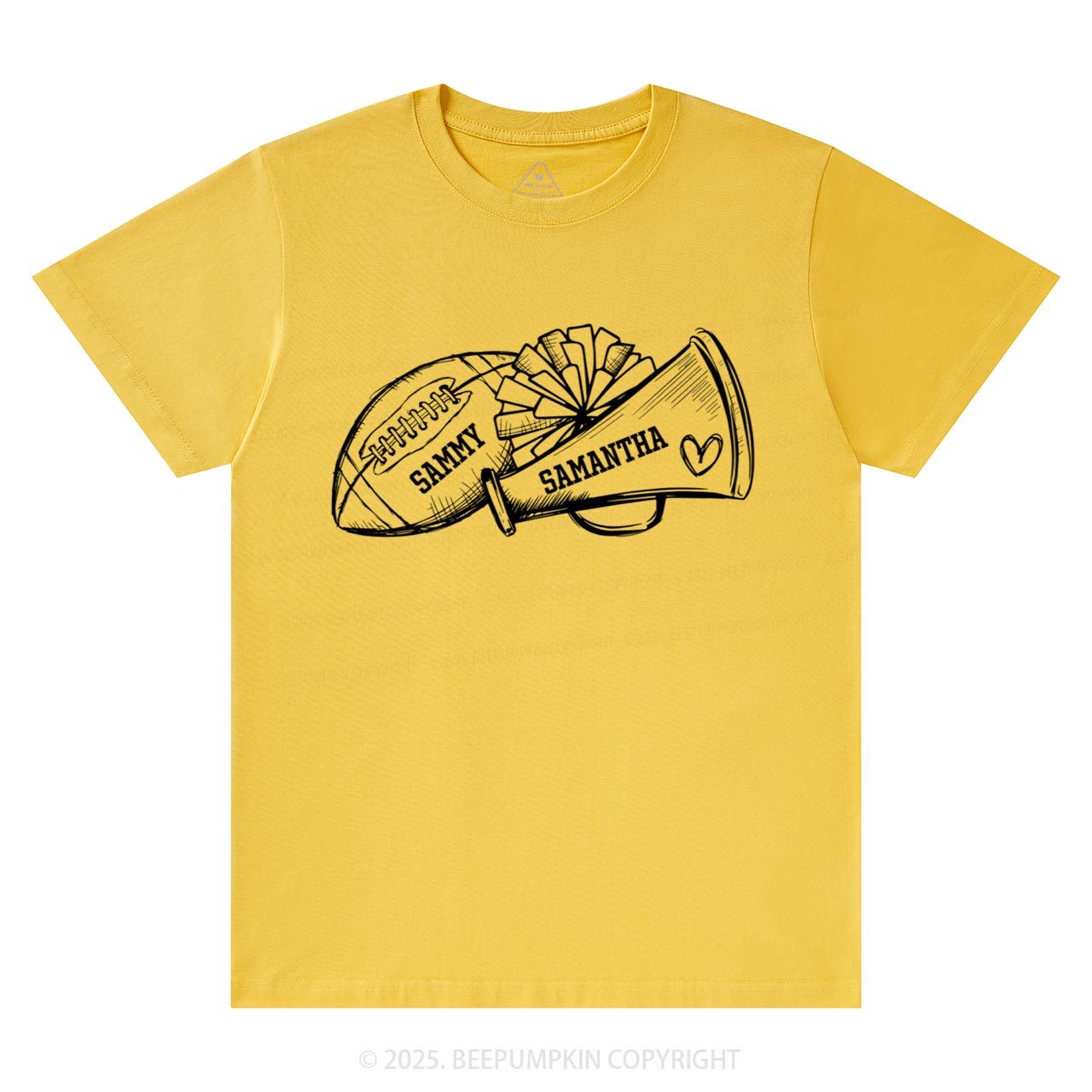 Personalized Football Cheer Mama T-Shirts Beepumpkin