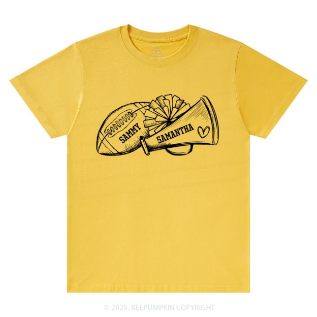 Personalized Football Cheer Mama T-Shirts Beepumpkin