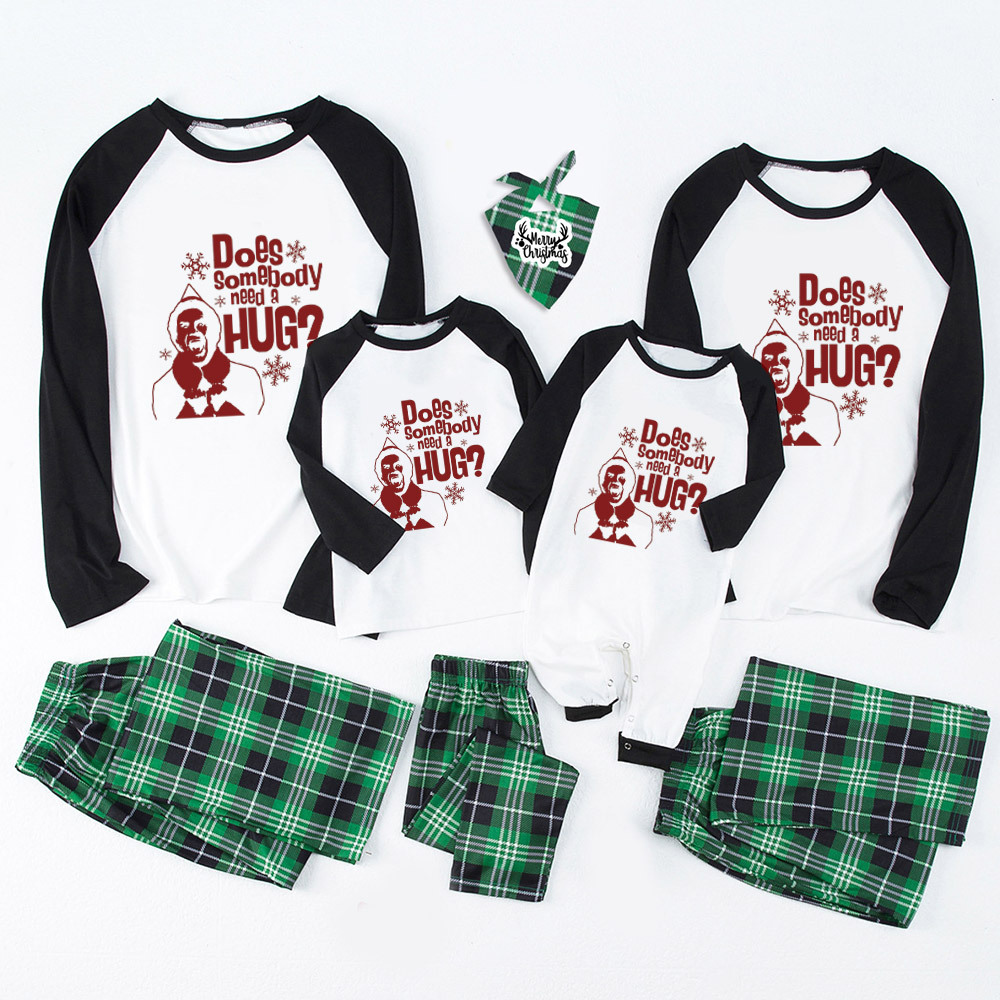 Does Somebody Need A Hug Christmas Family Pajamas