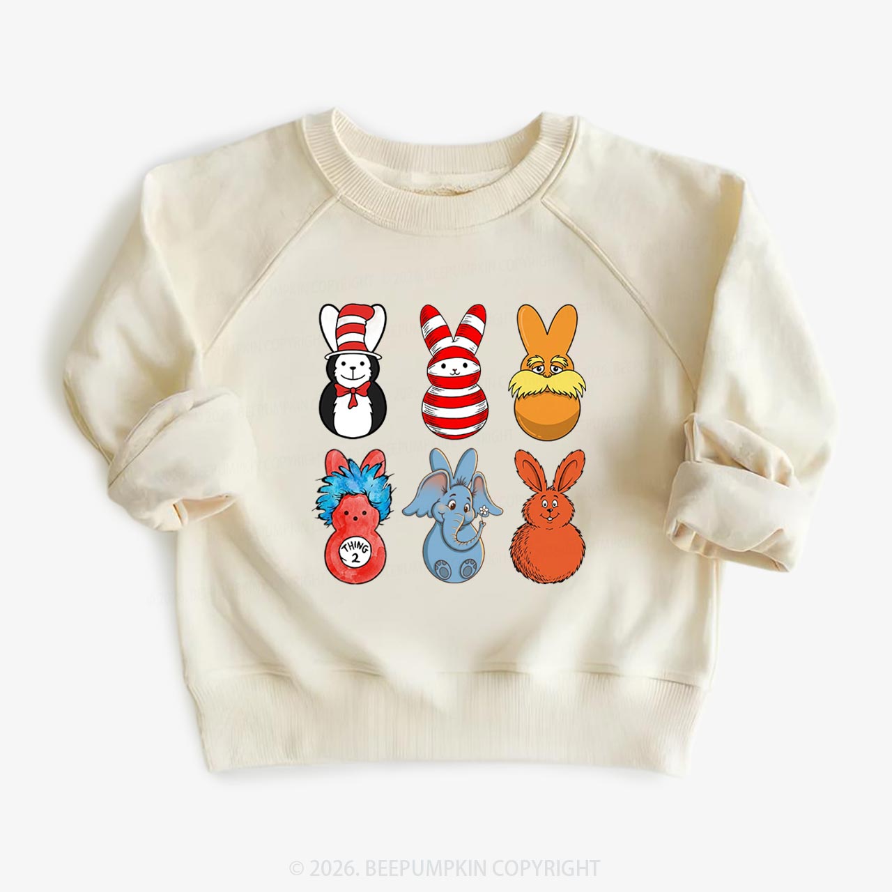 Storybook Bunny Tumbler Kid's Sweatshirt