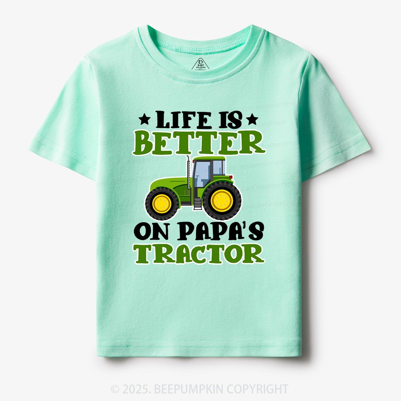 Life Is Better On Papa's Tractor Toddler&Kid's Tees Beepumpkin