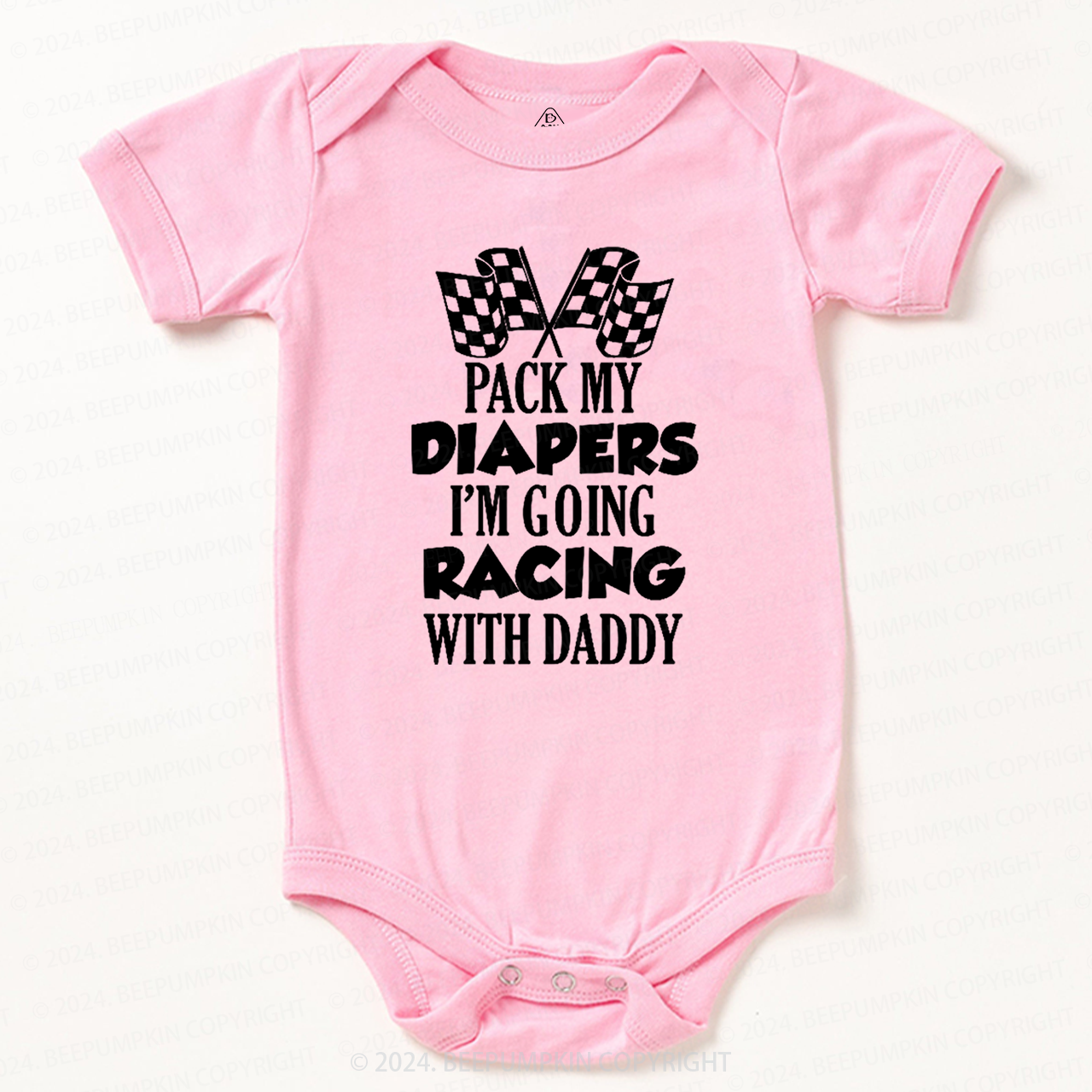 Personalized Pack My Diapers I'm Going Racing With XXX Baby Bodysuit 7