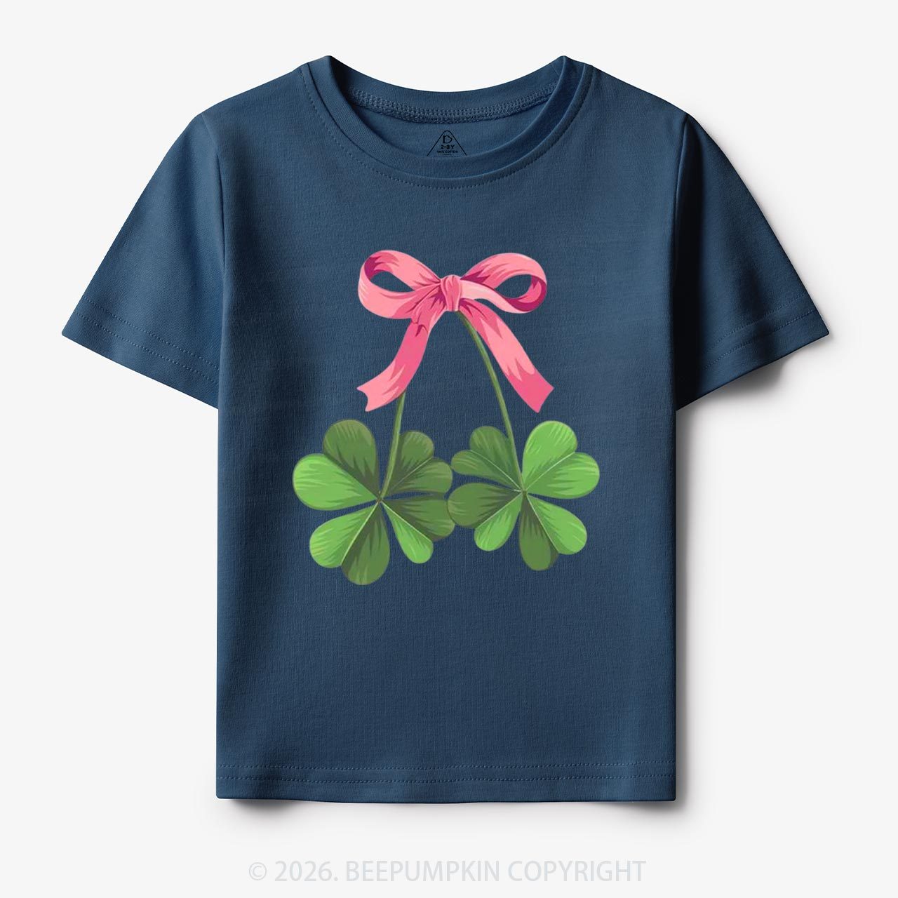 Lucky Shamrock Bow St Patrick's Day Toddler&Kid's Tees Beepumpkin