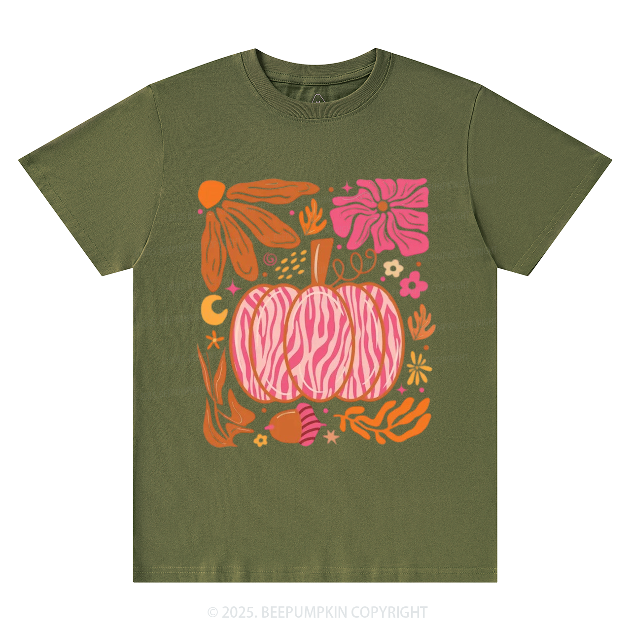 Leopard Pink Pumpkin Fall T-Shirts Beepumpkin 