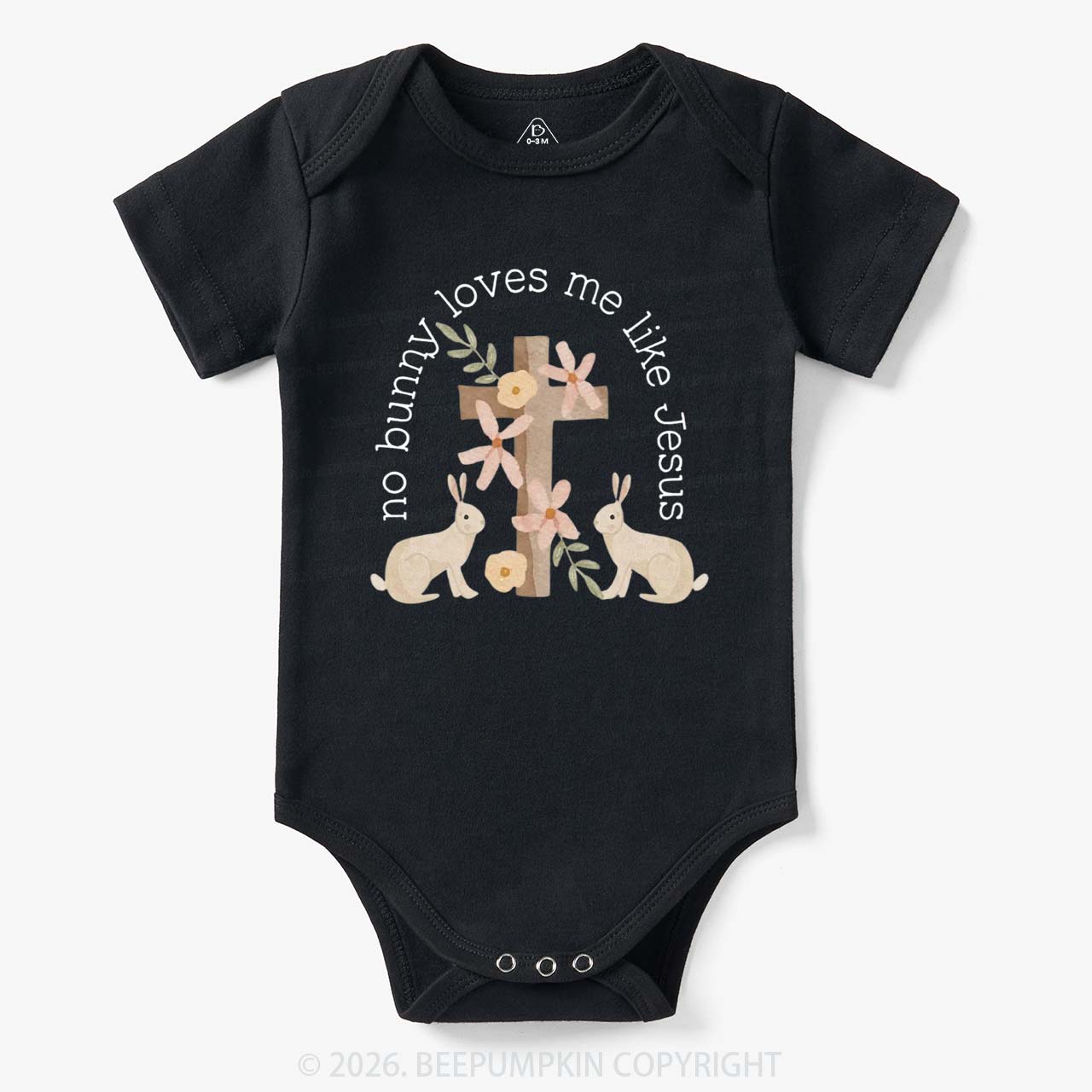 No Bunny Loves Me Like Jesus Baby Bodysuit