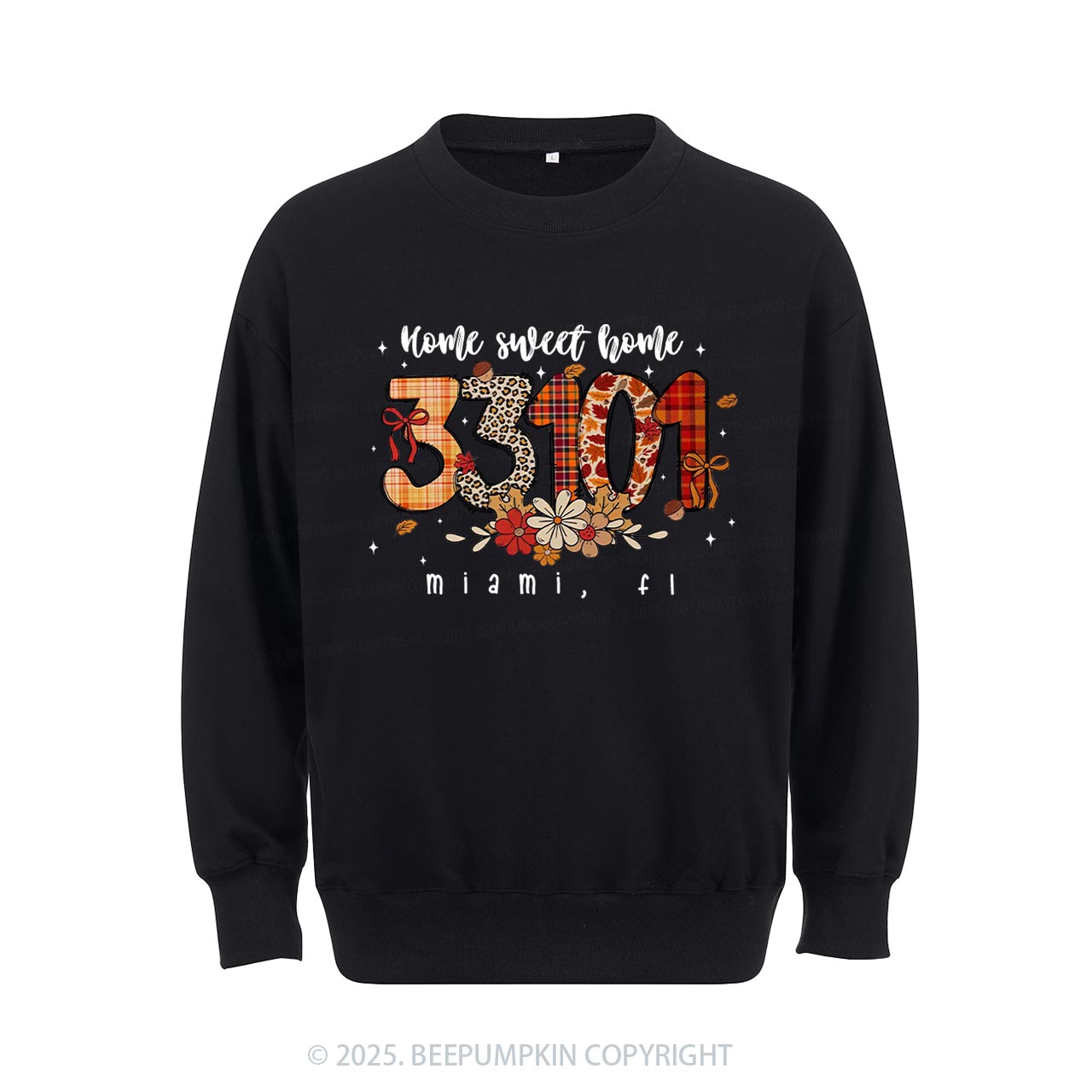 Personalized Fall Zip Code Doodle Sweatshirt Beepumpkin