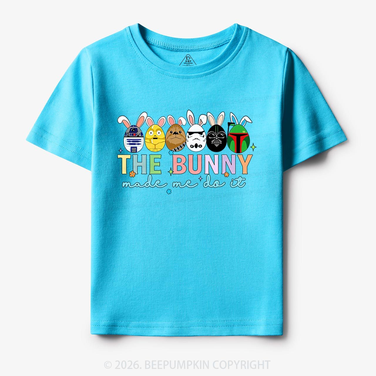 Cute Cartoon Characters Happy Easter Toddler&Kid's Tees Beepumpkin