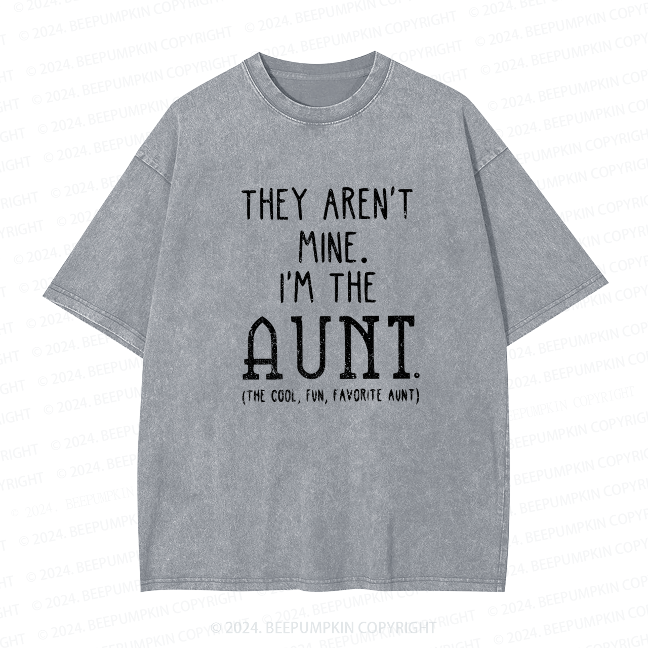 They Aren't Mine I'm The Aunt Washed Tees
