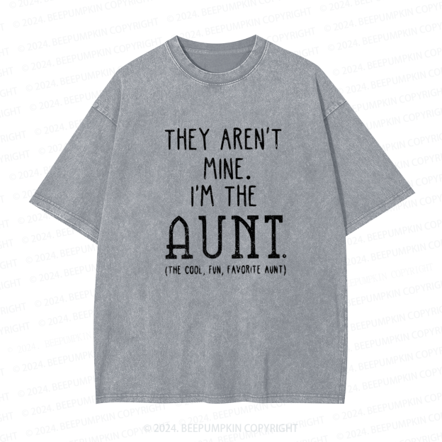 They Aren't Mine I'm The Aunt Washed Tees