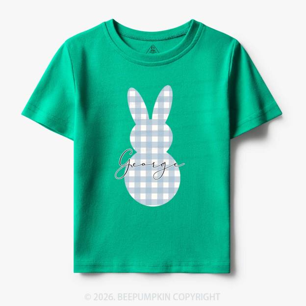 Personalised Easter Petit Gingham Bunny Toddler&Kid's Tees