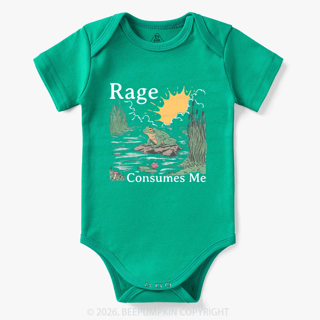 Rage Consumes Me Frog Bodysuit