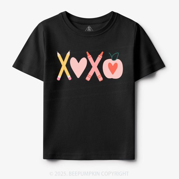 Pencils & Crayons Valentine’s Day Toddler&Kid's Tees Beepumpkin