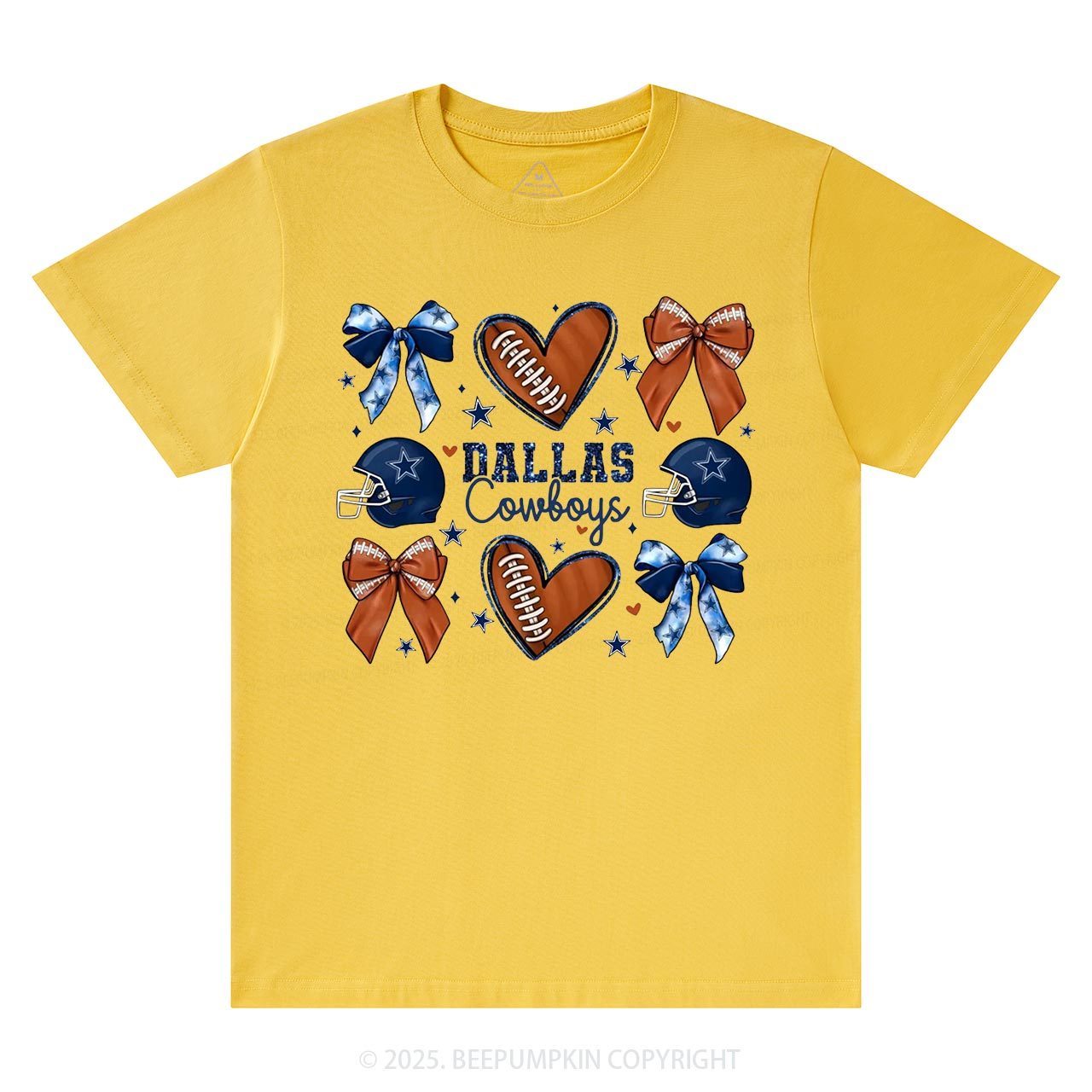 Blue Star Football Mama T-Shirts Beepumpkin