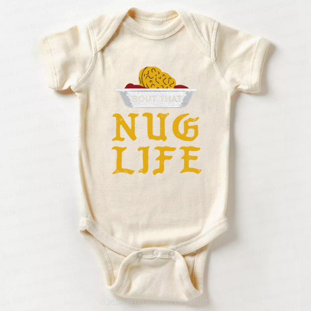 Nug Life Funny Chicken Nugget Baby Bodysuit 7
