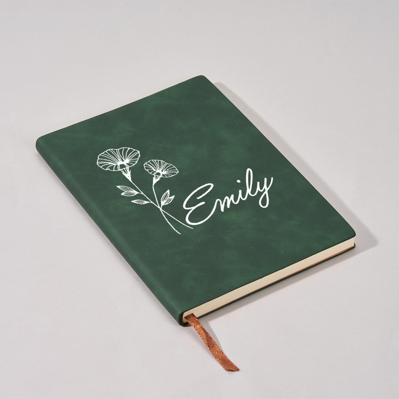 Personalized Birth Flower And Name Notebook