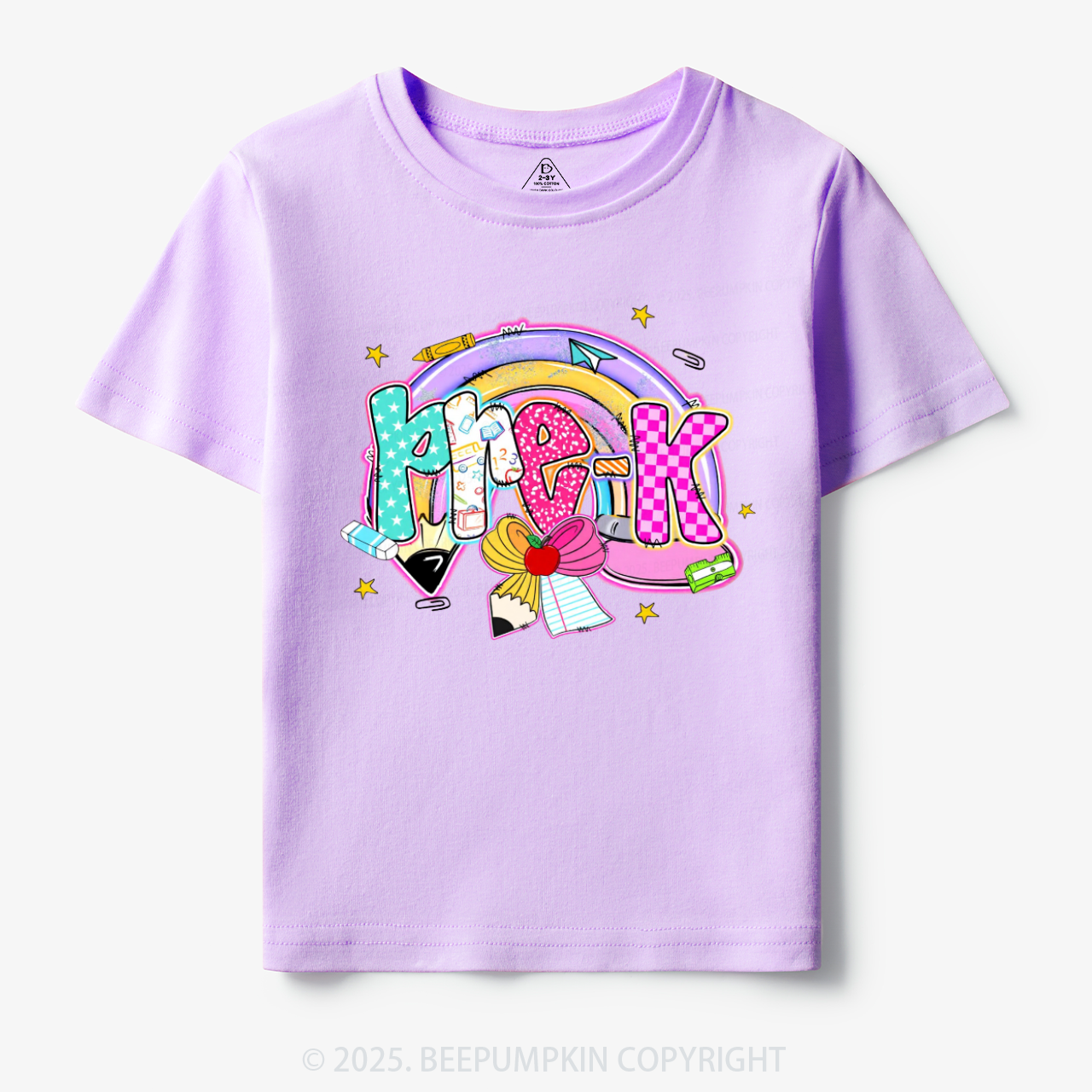 Personalized Rainbow Learning Days Toddler&Kid's Tees Beepumpkin