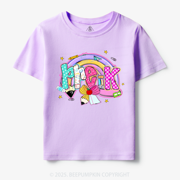 Personalized Rainbow Learning Days Toddler&Kid's Tees Beepumpkin