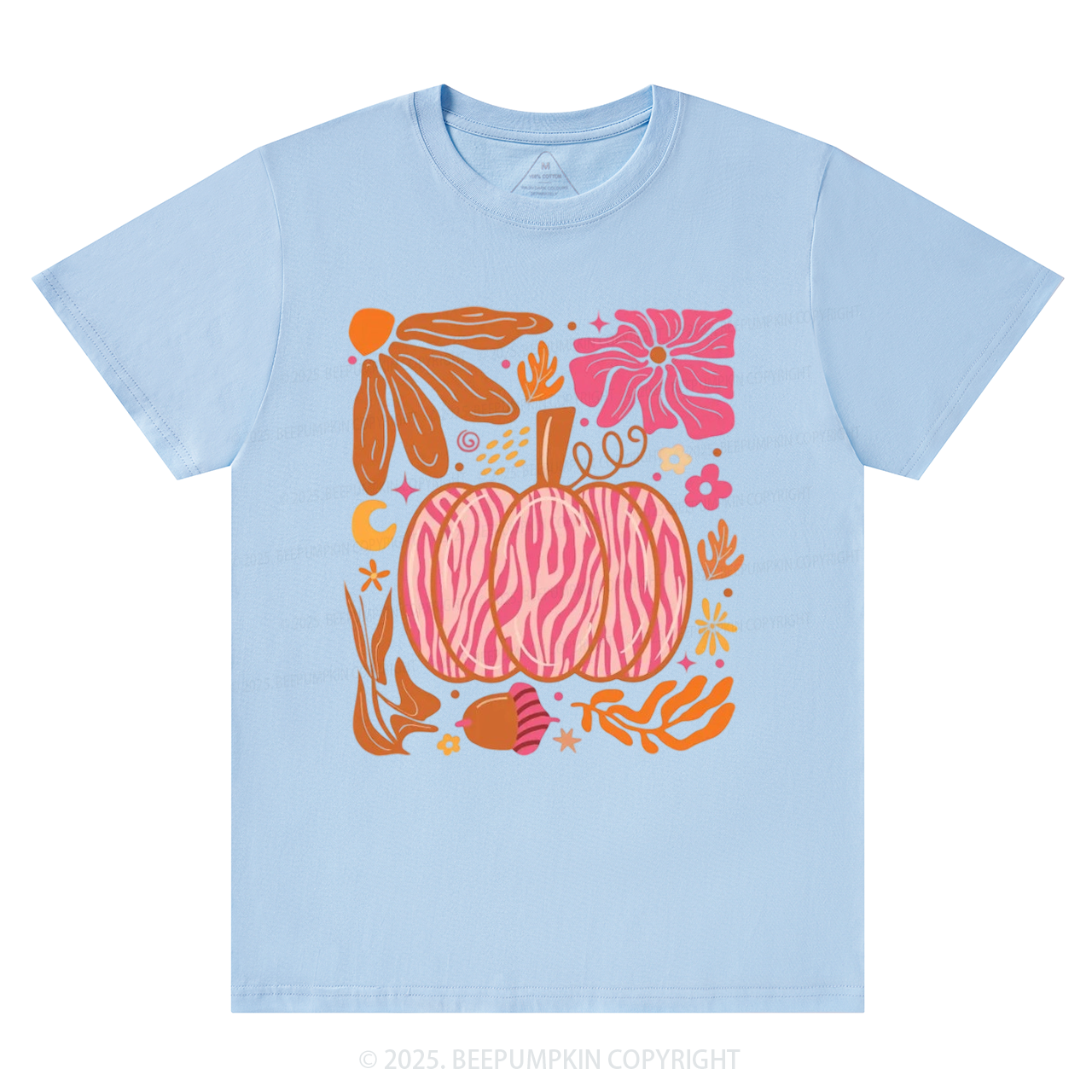 Leopard Pink Pumpkin Fall T-Shirts Beepumpkin 