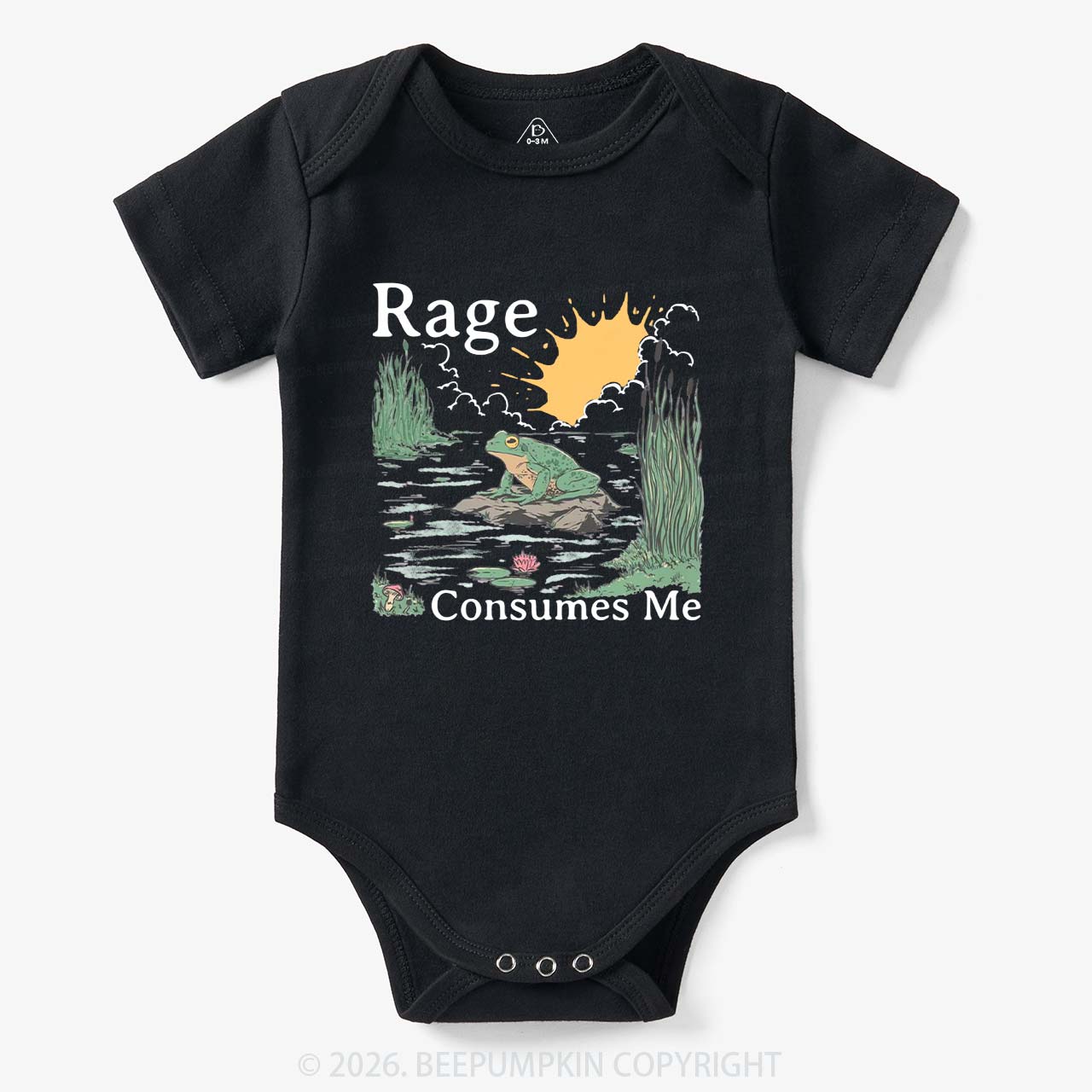 Rage Consumes Me Frog Bodysuit
