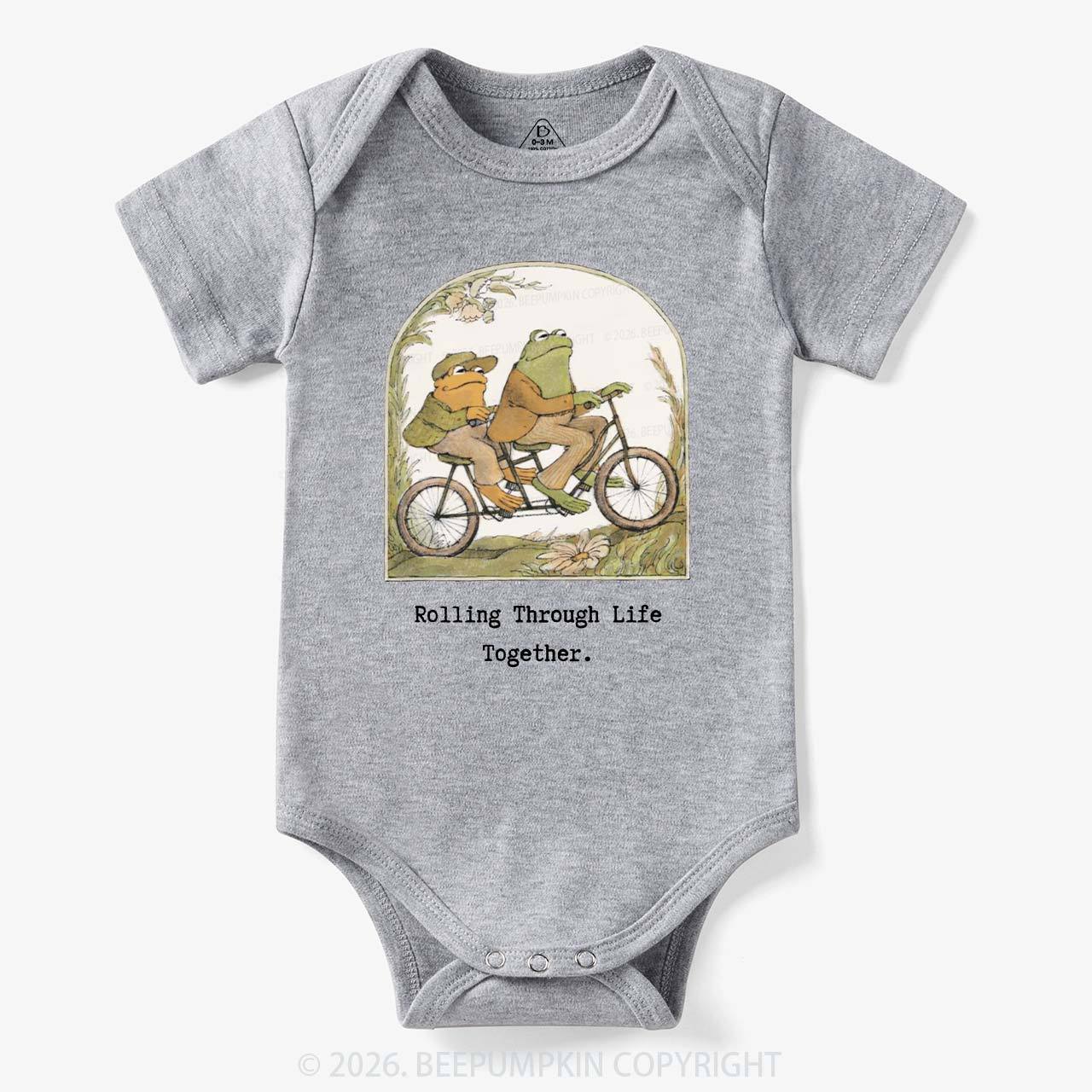 Frog and Toad Rolling Through Life with You Bodysuit