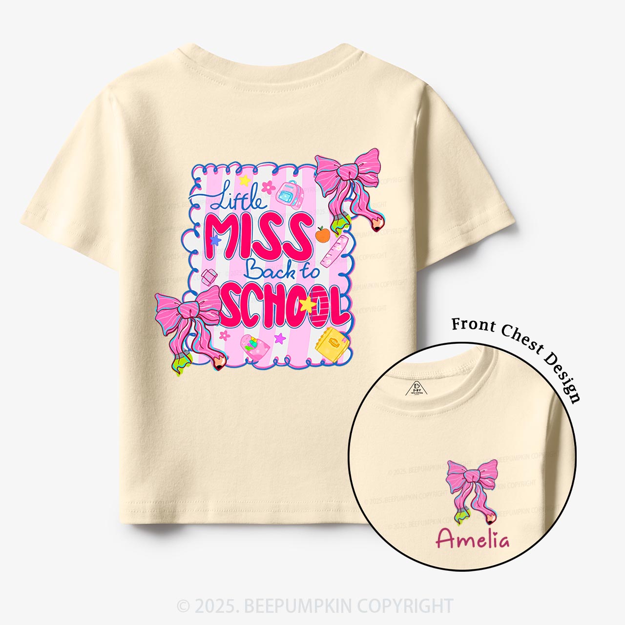 Personalized Little Miss School Toddler&Kid's Tees Beepumpkin