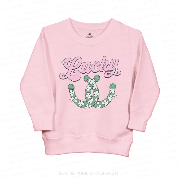 Lucky Western Horseshoes St. Patrick's Day Kids Sweatshirt