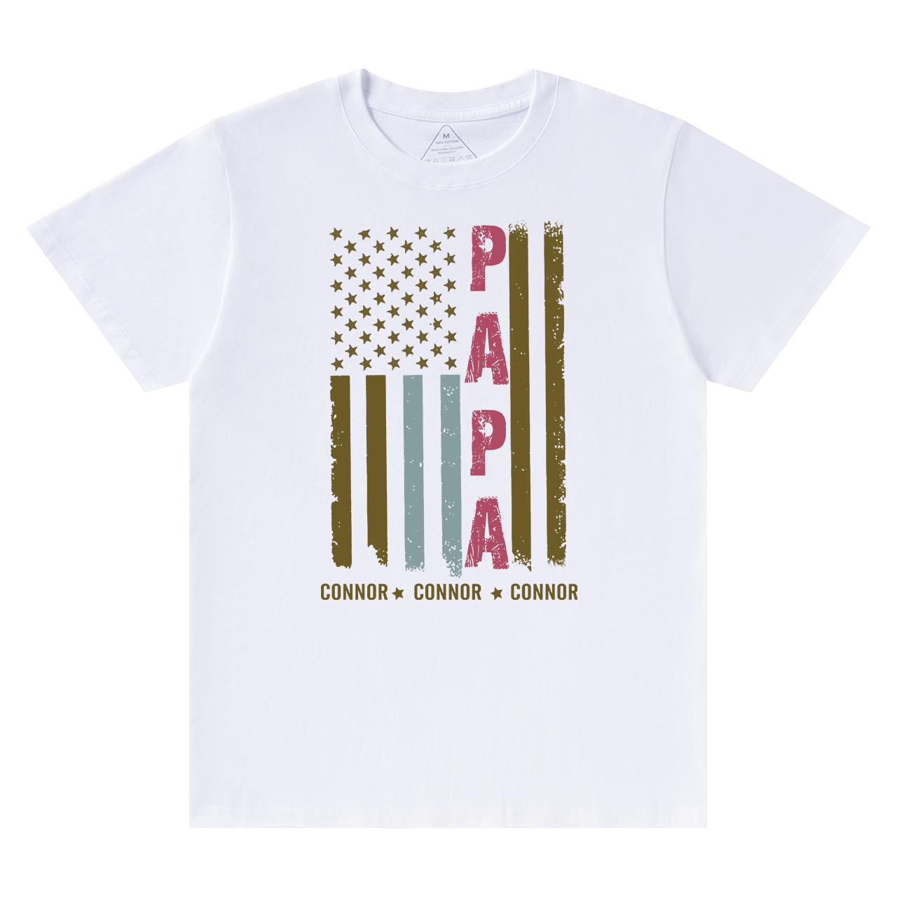 Personalized Grandpa US Flag Shirt