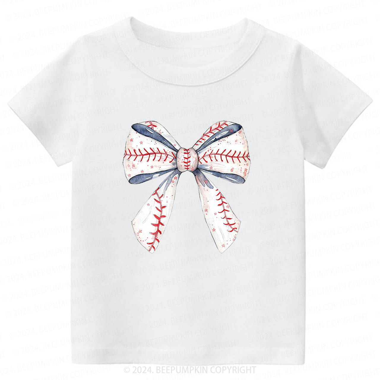 Cute Giant Baseball Ribbon Toddler&Kids Tees 