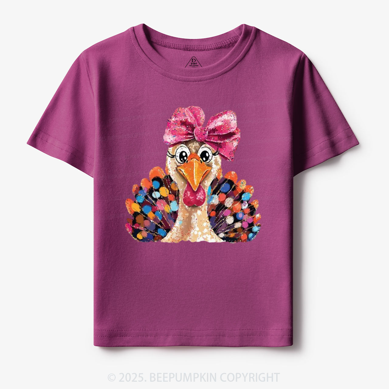 Turkey At The Table Thanksgiving Toddler&Kid's Tees Beepumpkin