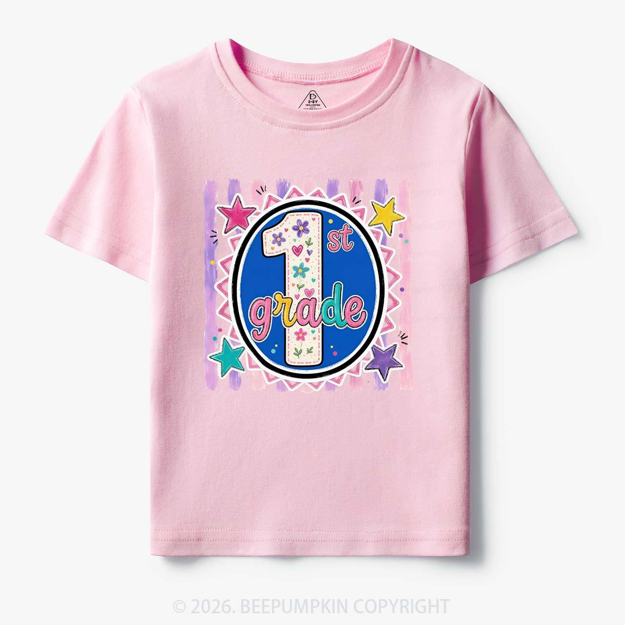Colorful Grade Star Rainbow Back to School Toddler&Kid's Tees