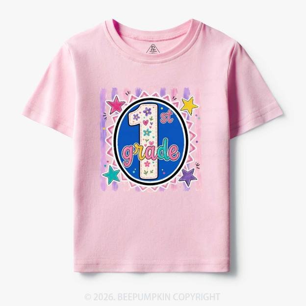 Colorful Grade Star Rainbow Back to School Toddler&Kid's Tees