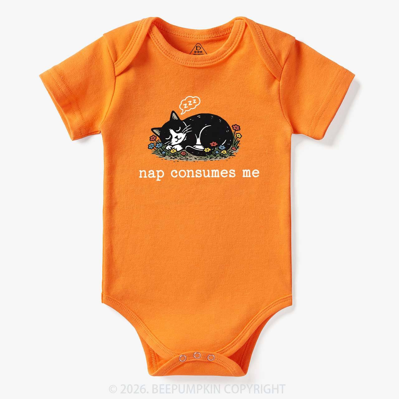Funny Cat Meme Nap Consumes Me Bodysuit