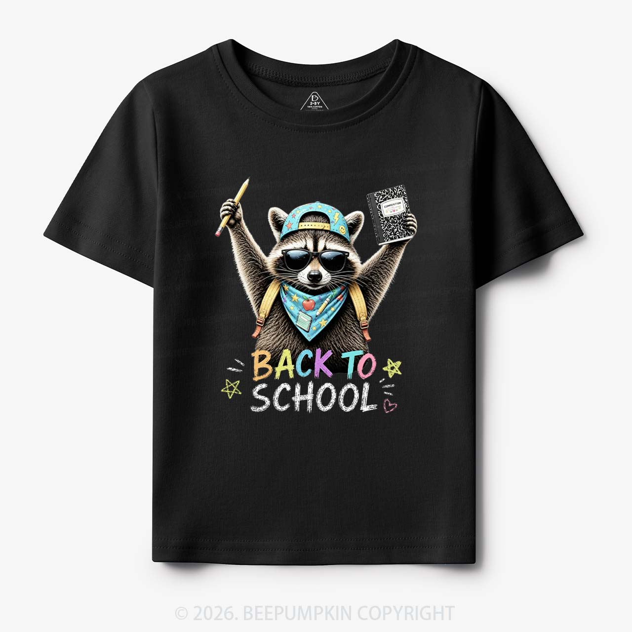 Back to School Raccoon Toddler&Kid's Tees
