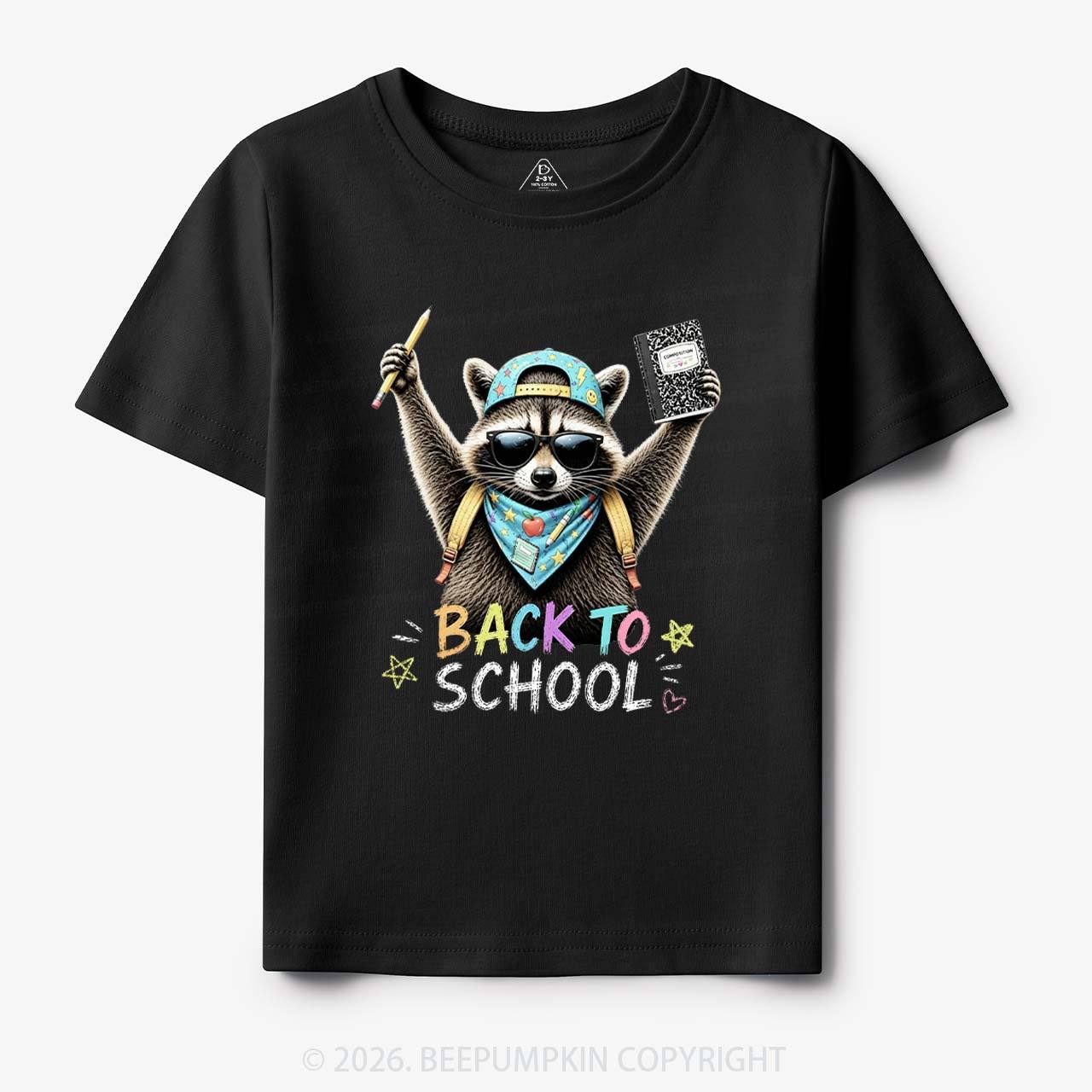 Back to School Raccoon Toddler&Kid's Tees