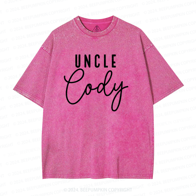  Personalized Uncle Name Washed T-Shirts 