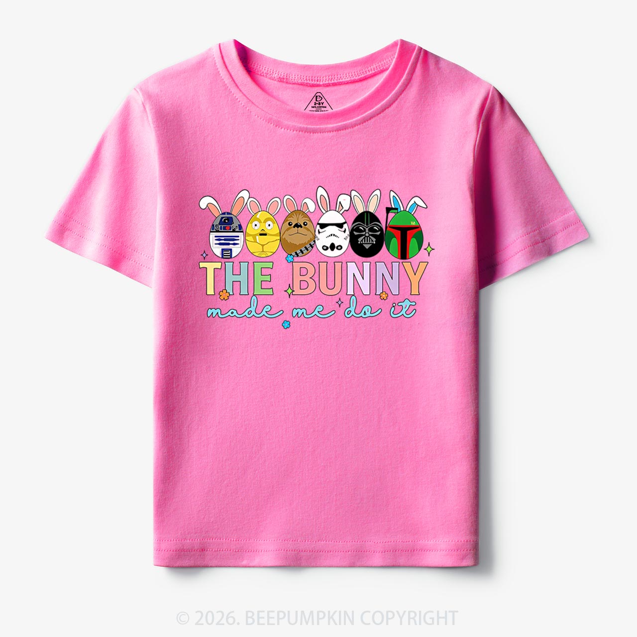 Cute Cartoon Characters Happy Easter Toddler&Kid's Tees Beepumpkin