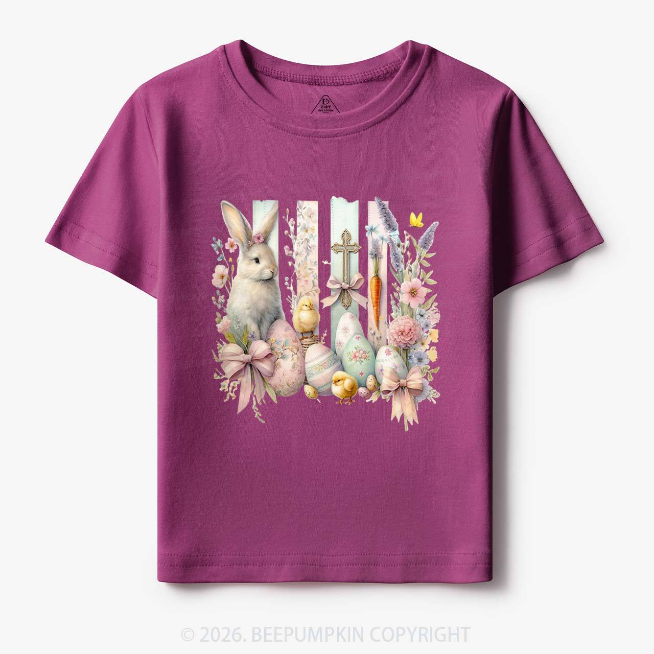 Springtime Faith Bunny Toddler&Kids Tees